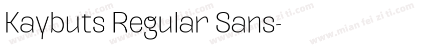 Kaybuts Regular Sans字体转换